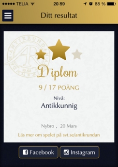 Diplom Antikrundan Nybro 20 mars 2014