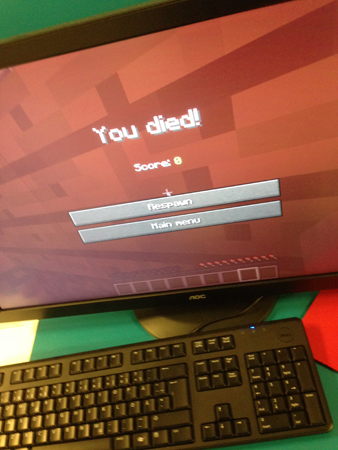 Datorskärm You died